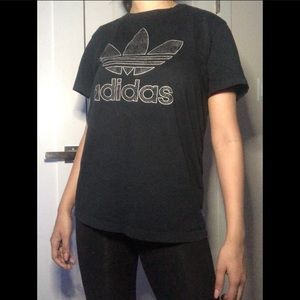 Adidas logo snake print T-shirt